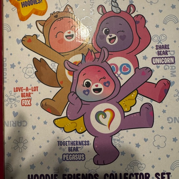 Care Bears Hoodie Friends  Collector Set  Of Three NRFB NWT Excellent Gift - Picture 10 of 13